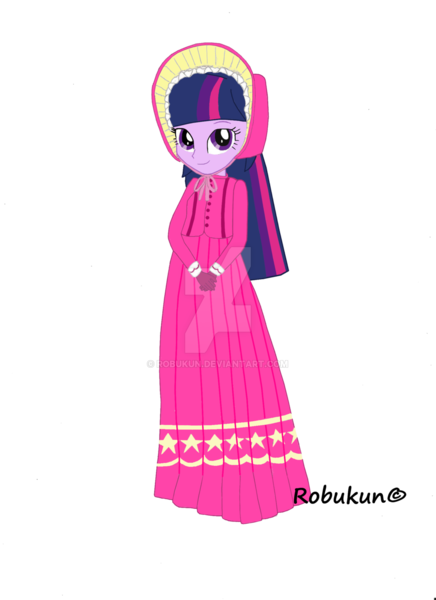 Size: 1024x1408 | Tagged: safe, artist:robukun, derpibooru import, twilight sparkle, twilight sparkle (alicorn), alicorn, human, equestria girls, clothes, dress, image, long dress, long skirt, png, simple background, skirt, slowpoke, solo, transparent background, victorian, victorian dress