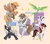 Size: 1700x1500 | Tagged: safe, artist:weiling, derpibooru import, oc, oc:blackjack, oc:calamity, oc:littlepip, oc:pyrelight, oc:velvet remedy, oc:xenith, unofficial characters only, balefire phoenix, pony, unicorn, fallout equestria, fallout equestria: project horizons, fanfic art, image, png