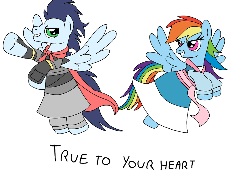 Size: 960x720 | Tagged: safe, artist:dasher666, artist:gibina4ever, derpibooru import, edit, rainbow dash, soarin', pegasus, pony, female, image, male, mulan, png, shipping, soarindash, straight