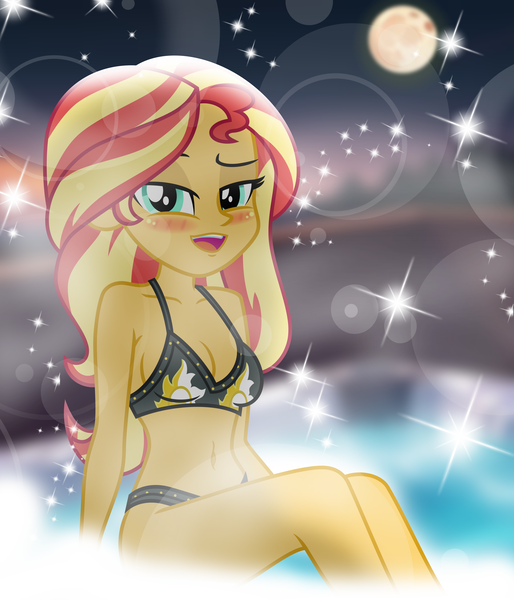 Size: 4938x5760 | Tagged: safe, artist:emeraldblast63, derpibooru import, sunset shimmer, equestria girls, bikini, clothes, happy new year 2024, image, png, stupid sexy sunset shimmer, swimsuit