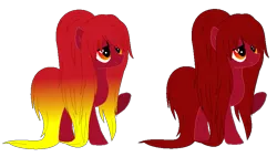 Size: 805x458 | Tagged: safe, artist:selenaede, artist:xx-chanour, derpibooru import, oc, oc:paragon ire, unofficial characters only, earth pony, pony, alternate design, alternate hair color, alternate hairstyle, base used, female, gradient eyes, gradient mane, image, mare, png, simple background, transparent background