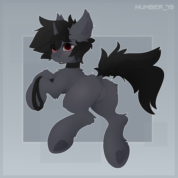 Size: 3000x3000 | Tagged: safe, artist:number_79, derpibooru import, oc, oc:kate becker, unofficial characters only, pony, unicorn, bedroom eyes, blushing, collar, female, image, png, simple background, solo