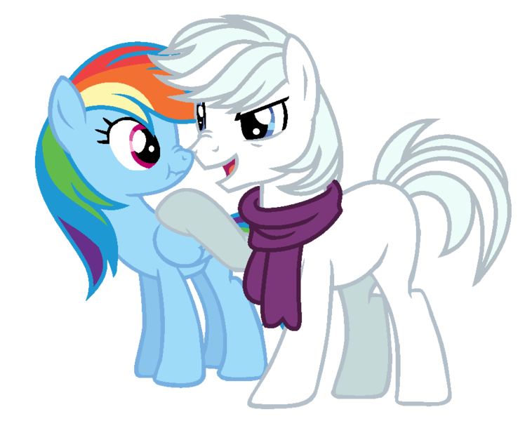 Size: 987x781 | Tagged: safe, artist:ponybasesrus, artist:xx-chanour, derpibooru import, double diamond, rainbow dash, earth pony, pegasus, pony, base used, clothes, doubledash, duo, duo male and female, female, image, male, mare, nose wrinkle, open mouth, open smile, png, scarf, scrunchy face, shipping, simple background, smiling, stallion, straight, transparent background