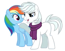 Size: 987x781 | Tagged: safe, artist:ponybasesrus, artist:xx-chanour, derpibooru import, double diamond, rainbow dash, earth pony, pegasus, pony, base used, clothes, doubledash, duo, duo male and female, female, image, male, mare, nose wrinkle, open mouth, open smile, png, scarf, scrunchy face, shipping, simple background, smiling, stallion, straight, transparent background