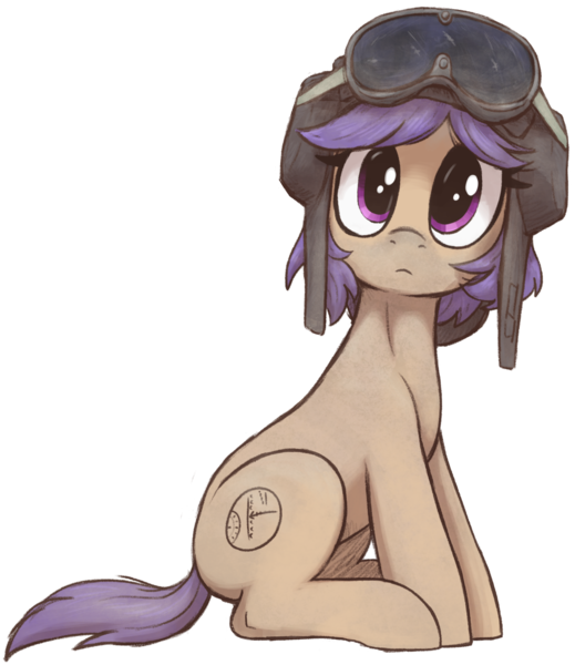 Size: 1524x1763 | Tagged: safe, artist:t72b, derpibooru import, oc, oc:tenk pone, unofficial characters only, earth pony, pony, derpibooru community collaboration, 2024 community collab, dirty, dust, female, goggles, hat, helmet, image, looking at you, mare, png, simple background, sitting, solo, transparent background