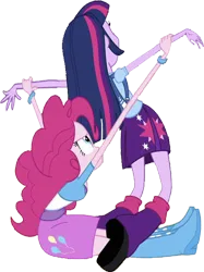 Size: 1882x2520 | Tagged: safe, derpibooru import, edit, edited screencap, editor:homersimpson1983, screencap, pinkie pie, twilight sparkle, human, equestria girls, background removed, female, image, not a vector, png, simple background, transparent background