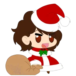 Size: 5000x5000 | Tagged: safe, artist:chelseawest, derpibooru import, oc, oc:frost d. tart, unofficial characters only, human, chibi, christmas, clothes, costume, holiday, humanized, image, male, padoru, png, santa costume, solo, solo male, watermark