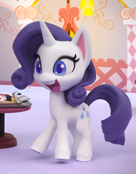 Size: 1282x1648 | Tagged: safe, derpibooru import, edit, edited screencap, screencap, rarity, pony, my little pony: pony life, my little pony: stop motion short, cropped, cute, happy, image, open mouth, png