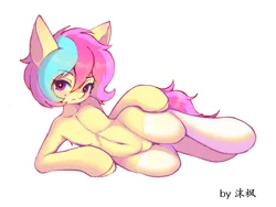 Size: 2024x1518 | Tagged: artist needed, safe, derpibooru import, oc, pony, semi-anthro, belly, belly button, clothes, collarbone, female, human shoulders, image, mare, png, ribcage, smiling, socks, solo, stockings, thigh highs