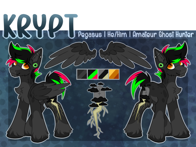 Size: 2000x1500 | Tagged: safe, artist:chvrchgrim, derpibooru import, oc, oc:krypt, pegasus, pony, blaze (coat marking), chest fluff, coat markings, colored wings, cutie mark, ear piercing, facial markings, fluffy, image, male, multicolored hair, pegasus oc, piercing, png, reference sheet, socks (coat marking), solo, stallion, two toned wings, unshorn fetlocks, wings