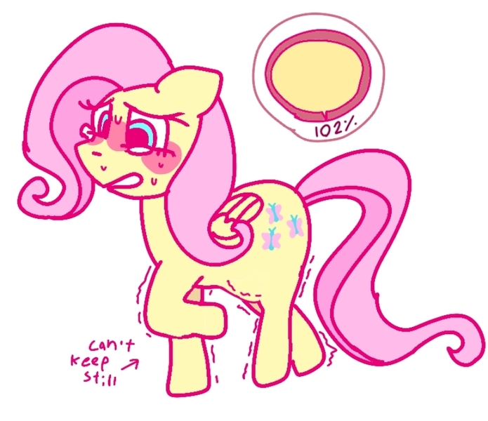 Size: 871x752 | Tagged: questionable, derpibooru import, fluttershy, bladder bulge, bladder gauge, blushing, crossed legs, desperation, embarrassed, image, jpeg, need to pee, omorashi, potty emergency, potty time, raised hoof, simple background, sweat, teary eyes, white background