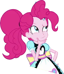 Size: 2166x2520 | Tagged: safe, derpibooru import, edit, edited screencap, editor:homersimpson1983, screencap, pinkie pie, human, equestria girls, apron, background removed, clothes, female, g4, image, not a vector, png, simple background, solo, transparent background, waitress