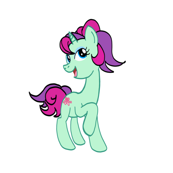 Size: 894x894 | Tagged: safe, artist:omegaridersangou, derpibooru import, unicorn, g3, female, g3 to g4, g4, generation leap, image, loop-de-la, png, simple background, solo, transparent background