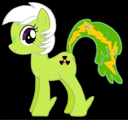 Size: 1170x1098 | Tagged: safe, artist:psyko6669, derpibooru import, oc, ponified, unofficial characters only, object pony, original species, pony, black background, image, jpeg, radioactive, simple background, solo, thorium