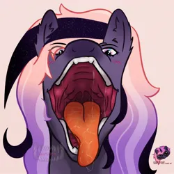 Size: 1600x1600 | Tagged: suggestive, artist:artsypaws, derpibooru import, oc, oc:silversparks, fluffy pony, pegasus, pony, chest fluff, ear fluff, female, fetish, fluffy, g4, image, jpeg, mawshot, open mouth, saliva puddle, soft vore, solo, teeth, tongue out, vore