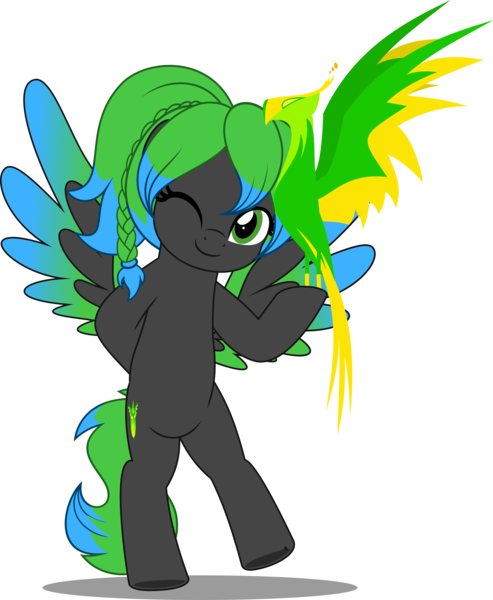 Size: 4108x5000 | Tagged: safe, alternate version, artist:jhayarr23, derpibooru import, oc, oc:solar aura, balefire phoenix, pegasus, phoenix, fallout equestria, bipedal, colored wings, commission, commissioner:solar aura, gradient wings, highlights, image, pegasus oc, png, ponytail, wings, ych result, your character here