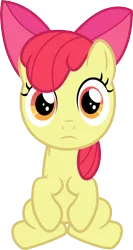 Size: 3000x5644 | Tagged: safe, artist:cloudy glow, derpibooru import, apple bloom, earth pony, pony, .ai available, female, filly, foal, image, looking at you, png, simple background, sitting, solo, transparent background, vector
