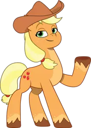 Size: 1183x1649 | Tagged: safe, artist:prixy05, derpibooru import, applejack, earth pony, pony, g5, my little pony: tell your tale, female, g4, g4 to g5, generation leap, image, mare, png, simple background, solo, transparent background, vector