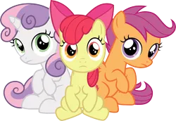 Size: 4370x3000 | Tagged: safe, artist:cloudy glow, derpibooru import, apple bloom, scootaloo, sweetie belle, earth pony, pegasus, pony, unicorn, the fault in our cutie marks, .ai available, cutie mark crusaders, image, png, simple background, together, transparent background, vector