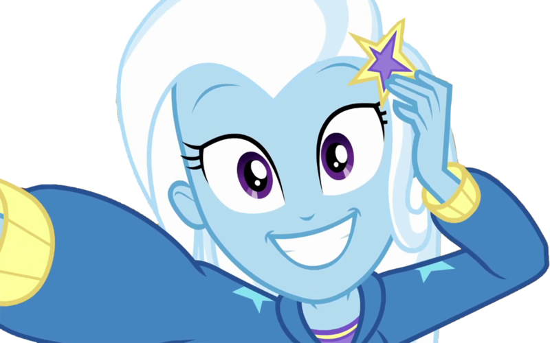 Size: 4035x2520 | Tagged: safe, derpibooru import, edit, edited screencap, editor:homersimpson1983, screencap, trixie, human, equestria girls, background removed, female, image, looking at you, not a vector, png, selfie, simple background, smiling, solo, transparent background