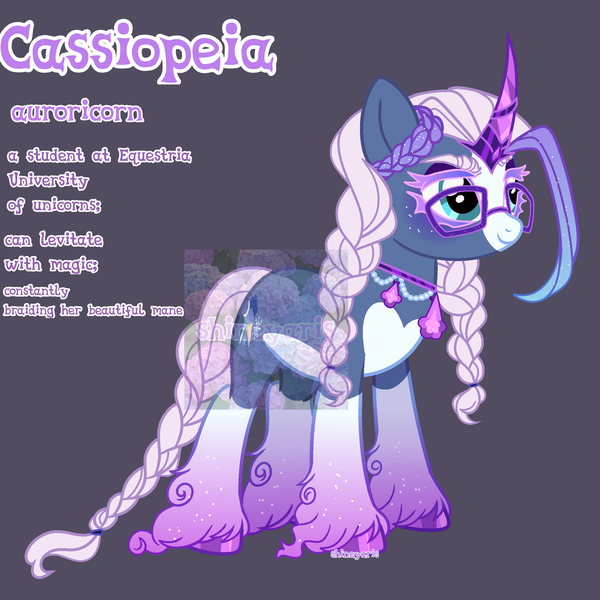 Size: 2500x2500 | Tagged: safe, artist:shineyaris, derpibooru import, oc, oc:cassiopeia, unofficial characters only, pony, unicorn, auroricorn, braid, eyebrows, glass, image, jewelry, necklace, png, solo, unshorn fetlocks