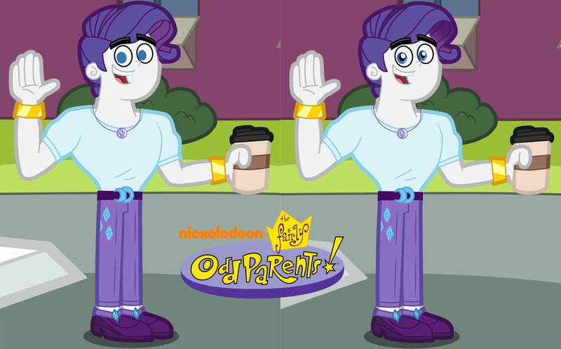 Size: 6596x4096 | Tagged: artist needed, safe, derpibooru import, rarity, human, equestria girls, bracelet, braces, clothes, coffee cup, cup, elusive, equestria guys, image, jewelry, looking at you, magical geodes, male, pants, png, rule 63, shoes, smiling, style emulation, the fairly oddparents