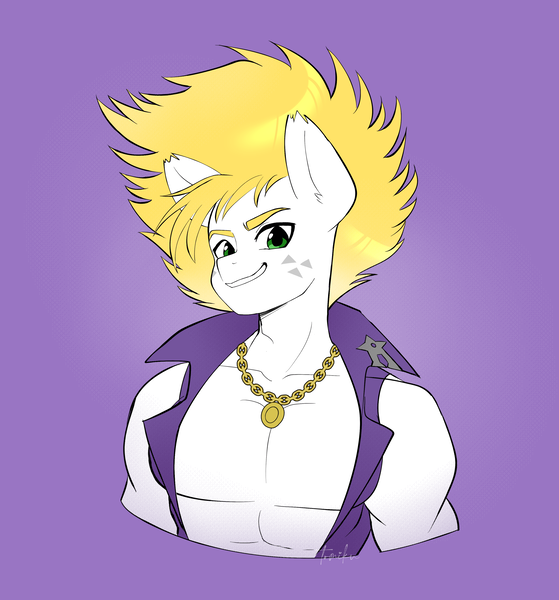 Size: 3060x3285 | Tagged: safe, artist:tomi_ouo, derpibooru import, oc, oc:alabastor amril, anthro, earth pony, agent alabastor amril, bust, image, jewelry, male, muscles, muscular male, necklace, png, solo