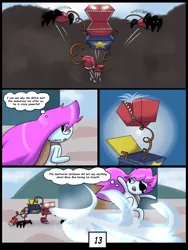 Size: 6000x8000 | Tagged: safe, artist:chedx, derpibooru import, comic:learning with pibby glitch battles, boxy boo, comic, commission, corrupted, crossover, error, glitch, image, multiverse, pibby, png