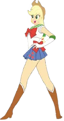 Size: 1024x1938 | Tagged: safe, artist:homersimpson1983, derpibooru import, applejack, equestria girls, image, png, sailor moon, solo