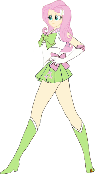 Size: 1024x1837 | Tagged: safe, artist:homersimpson1983, derpibooru import, fluttershy, equestria girls, 1000 hours in ms paint, boots, clothes, high heel boots, image, png, sailor moon, shoes, solo