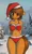 Size: 921x1521 | Tagged: safe, artist:marsminer, derpibooru import, oc, oc:venus spring, unofficial characters only, anthro, unicorn, belly button, bikini, christmas, clothes, floppy ears, holiday, horn, image, png, red panties, signature, small horn, swimsuit, wide hips