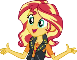 Size: 3251x2520 | Tagged: safe, derpibooru import, edit, edited screencap, editor:homersimpson1983, screencap, sunset shimmer, human, equestria girls, background removed, clothes, female, geode of empathy, happy, image, magical geodes, not a vector, png, simple background, solo, transparent background