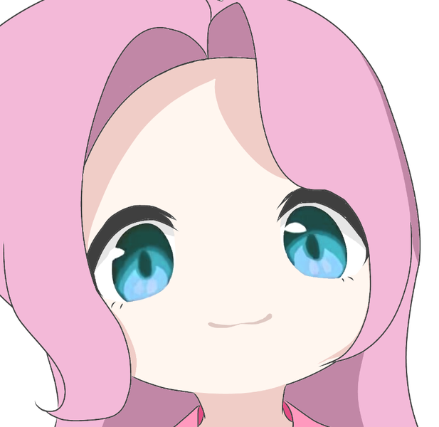 Size: 813x790 | Tagged: safe, alternate version, artist:cz, derpibooru import, fluttershy, human, :3, alternate character, anime style, bust, close-up, extreme close up, female, humanized, image, looking at you, no nose, png, simple background, solo, white background