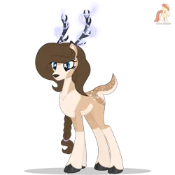 Size: 2750x2750 | Tagged: safe, artist:r4hucksake, derpibooru import, oc, oc:wych elm, unofficial characters only, deer, cloven hooves, doe, female, image, long legs, png, simple background, solo, tall, transparent background