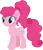 Size: 1382x1600 | Tagged: safe, artist:cloudy glow, artist:cloudyglow, derpibooru import, pinkie pie, earth pony, 1959, barbie, barbie hair, female, g4, image, png, simple background, smiling, solo, transparent background