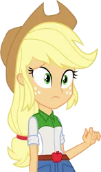 Size: 1485x2520 | Tagged: safe, derpibooru import, edit, edited screencap, editor:homersimpson1983, screencap, applejack, human, equestria girls, applejack's hat, background removed, cowboy hat, female, hat, image, not a vector, png, solo