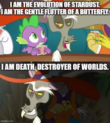 Size: 500x562 | Tagged: safe, derpibooru import, discord, spike, draconequus, dungeons and discords, image, jpeg