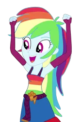 Size: 4000x6000 | Tagged: safe, derpibooru import, rainbow dash, equestria girls, armpits, arms in the air, clothes, dress, fall formal outfits, hands in the air, image, png, sleeveless, sleeveless dress
