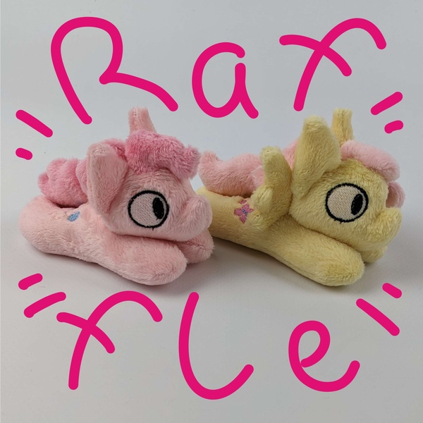 Size: 2048x2048 | Tagged: safe, artist:chillynachos, derpibooru import, fluttershy, pinkie pie, original species, pegasus, plush pony, pony, craft, image, jpeg, keychain, plushie, raffle, raffle prize