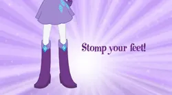 Size: 828x461 | Tagged: safe, derpibooru import, rarity, equestria girls, boots, clothes, high heel boots, image, jpeg, legs, pictures of legs, shoes, skirt
