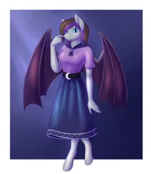 Size: 3900x4500 | Tagged: safe, artist:daf, derpibooru import, oc, unofficial characters only, anthro, bat pony, unguligrade anthro, bat pony oc, bat wings, image, png, solo, wings
