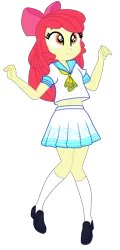 Size: 1900x3960 | Tagged: safe, artist:gmaplay, derpibooru import, apple bloom, equestria girls, clothes, image, png, pretty sailor crew, school uniform, simple background, solo, transparent background