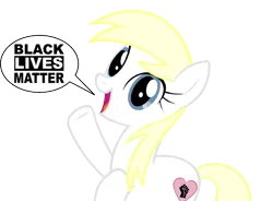 Size: 679x500 | Tagged: safe, artist:accu, edit, oc, oc:aryanne, unofficial characters only, earth pony, pony, /pone/, 8chan, alternate cutie mark, black lives matter, blonde, cute, happy, heart, hello, image, png, politics, show accurate, simple background, solo, speech bubble, transparent background