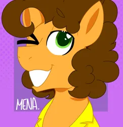 Size: 958x987 | Tagged: safe, artist:dsstoner, derpibooru import, cheese sandwich, earth pony, pony, bust, heart, heart eyes, image, male, one eye closed, png, portrait, smiling, solo, stallion, wingding eyes, wink