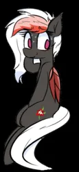 Size: 403x878 | Tagged: safe, artist:pinkberry, derpibooru import, oc, oc:amaryllis, unofficial characters only, bat pony, pony, bat pony oc, bat wings, black background, doodle, female, grin, image, jpeg, lowres, nervous, nervous grin, simple background, smiling, solo, wings