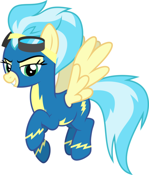 Size: 3169x3716 | Tagged: safe, artist:starryshineviolet, derpibooru import, misty fly, pegasus, pony, newbie dash, clothes, female, flying, g4, goggles, image, mare, png, simple background, smug, solo, transparent background, uniform, vector, wings, wonderbolts, wonderbolts uniform