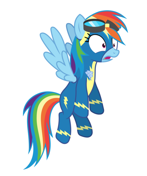 Size: 5208x6250 | Tagged: safe, alternate version, artist:gypsykumquat, derpibooru import, rainbow dash, pegasus, pony, .svg available, absurd resolution, clothes, dazed, female, flying, image, mare, png, show accurate, simple background, solo, solo female, transparent background, uniform, vector, wingpony badge, wonderbolts, wonderbolts uniform