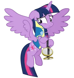 Size: 5352x5634 | Tagged: safe, alternate version, artist:gypsykumquat, derpibooru import, twilight sparkle, twilight sparkle (alicorn), alicorn, pony, .svg available, absurd resolution, clothes, crossed hooves, female, flying, image, leader, looking back, mare, png, show accurate, simple background, solo, solo female, transparent background, uniform, vector, wingpony badge, wonderbolt trainee uniform, wonderbolts, wonderbolts uniform