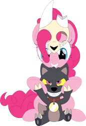 Size: 2469x3580 | Tagged: safe, artist:porygon2z, derpibooru import, pinkie pie, image, king clawthorne, png, simple background, the owl house, transparent background