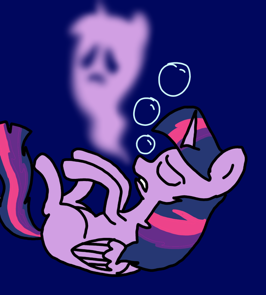 Size: 1275x1414 | Tagged: semi-grimdark, artist:professorventurer, derpibooru import, twilight sparkle, twilight sparkle (alicorn), alicorn, asphyxiation, bored art, death, drowning, giving up the ghost, image, png